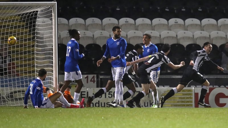 St Mirren's Conor McCarthy wheels away after scoring for the hosts