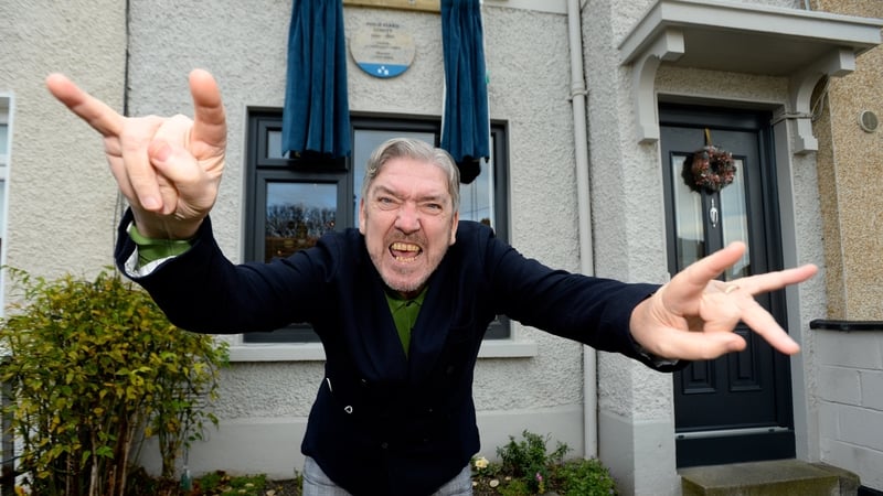 Peter Lynott at the unveiling of new plaque in honour of his nephew, Phil