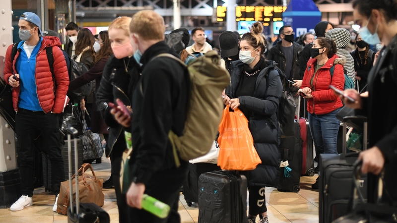 Passengers faced packed train carriages out of London as many attempted to flee the capital this evening