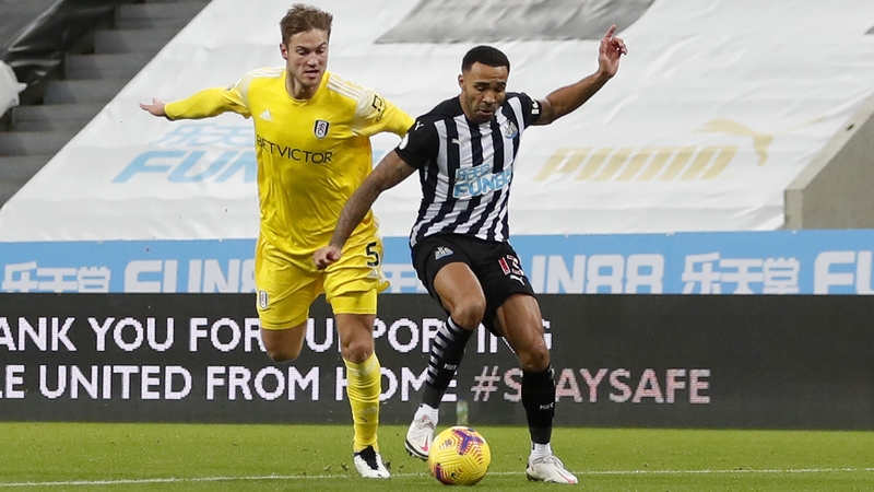 Fulham's Joachim Andersen was penalised for a foul on Callum Wilson