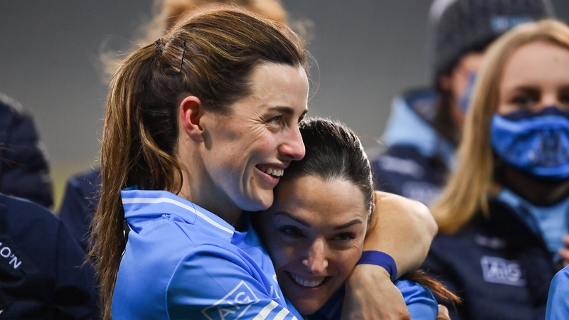 Davey celebrating with Sinéad Goldrick at the end