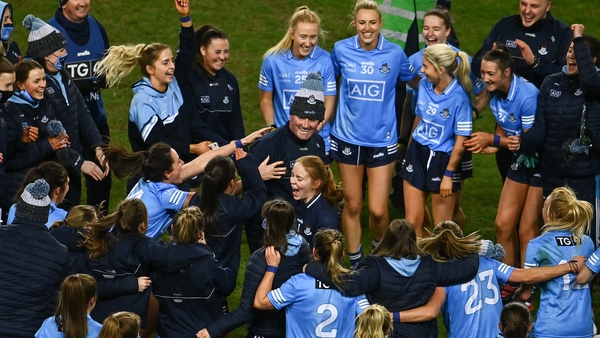 Mick Bohan celebrating with his players after the game