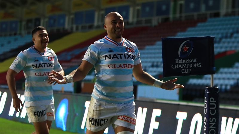 Simon Zebo celebrates his try