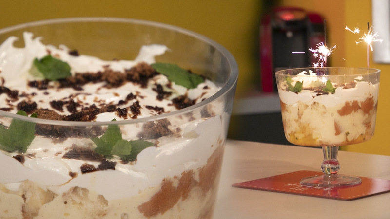 Eunice Powers' mango & passion fruit trifle