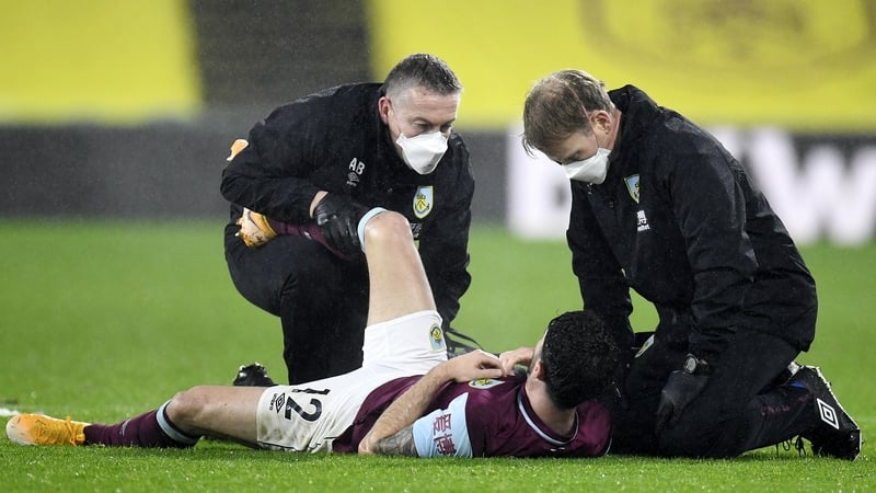 Robbie Brady went off in the second half of Burnley's win against Wolves