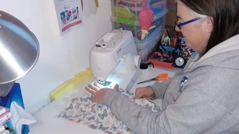 Shenda Burchell donated masks to essential workers