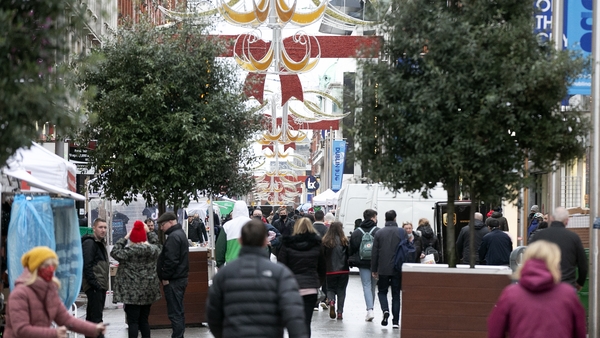 Footfall in Dublin is down