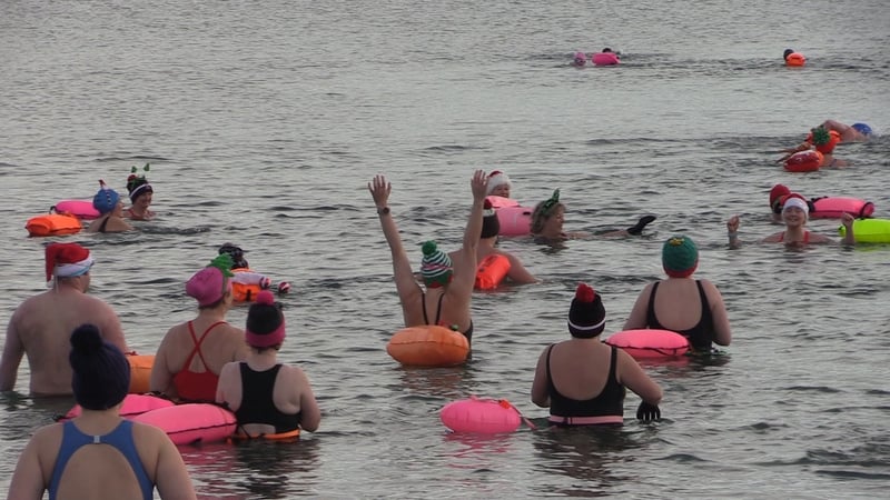 Swimmers took the waters at Donaghadee