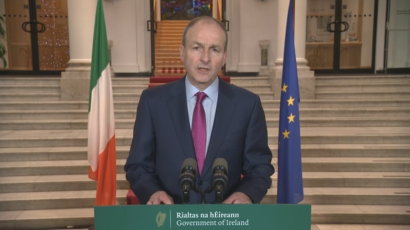 Taoiseach Micheál Martin said the new measures would remain in place for 'at least' one month
