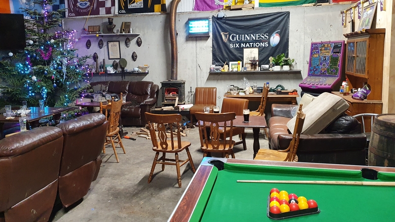 The shed had all the trappings of a traditional pub, gardaí said