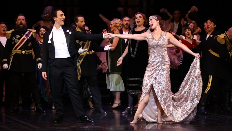 Julie Lea Goodwin (R) plays the role of Hanna during dress rehearsals for 'The Merry Widow'