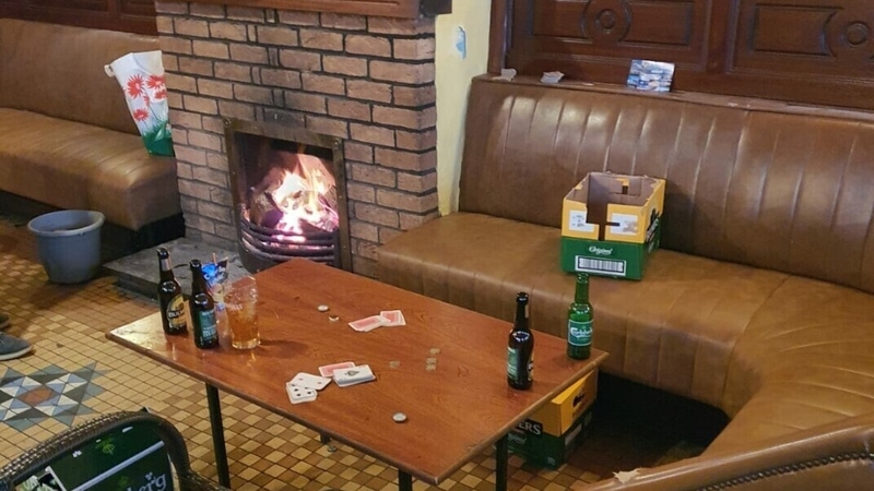 People were found playing cards in the suspected 'shebeen'