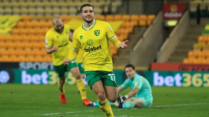 Emi Buendia celebrates his goal