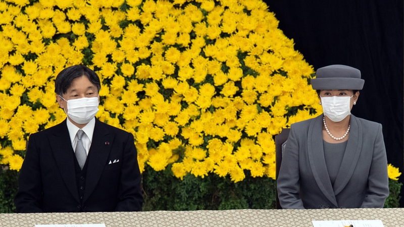 Emperor Naruhito and Empress Masako pictured in August