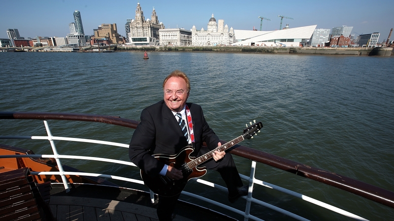 Gerry Marsden celebrating as he receives the Freedom of Liverpool in April 2009