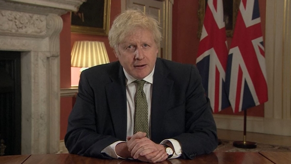 Boris Johnson said the new variant of Covid-19 was spreading in an 'alarming' manner