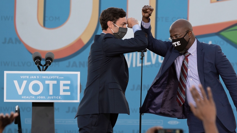 Jon Ossoff and Raphael Warnock are seeking to win the two seats in Georgia