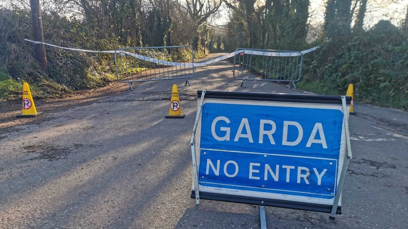 An area near the Midleton-Youghal greenway remains cordoned off