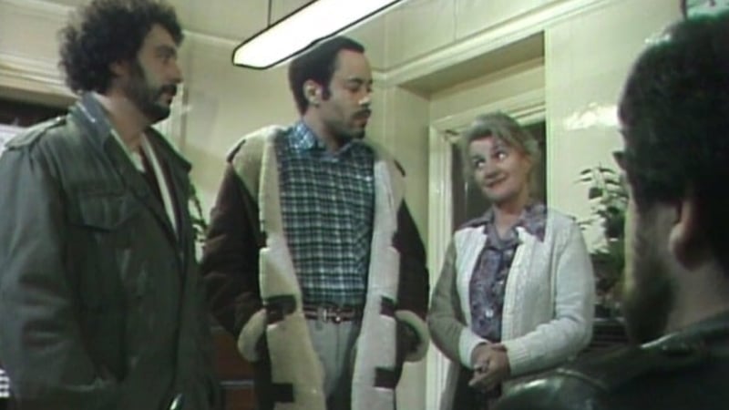 The late Michael Angelis and Alan Igbon in Boys from the Blackstuff