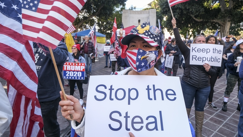 Trump supporters had gathered in their thousands for a rally in central Washington DC (Pics: Getty)
