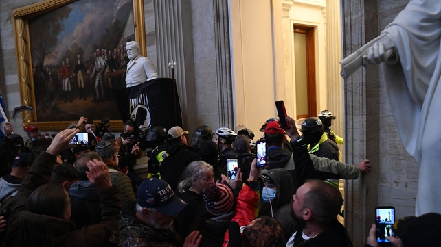 Trump supporters then forced their way into the building