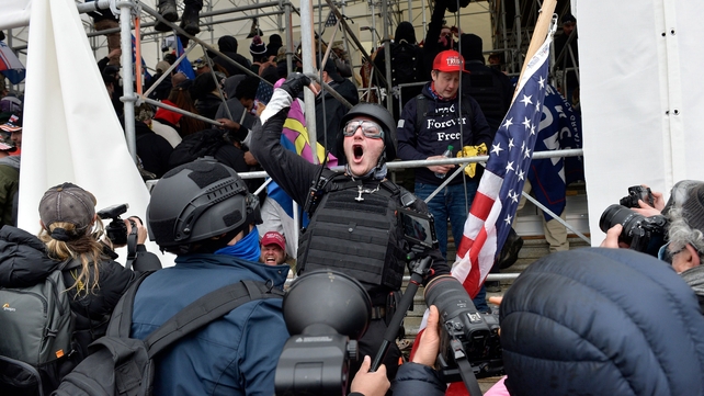 They reached the steps of the seat of US democracy