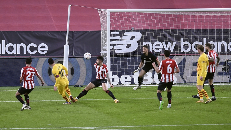 Messi scores the winning goal at Estadio de San Mames