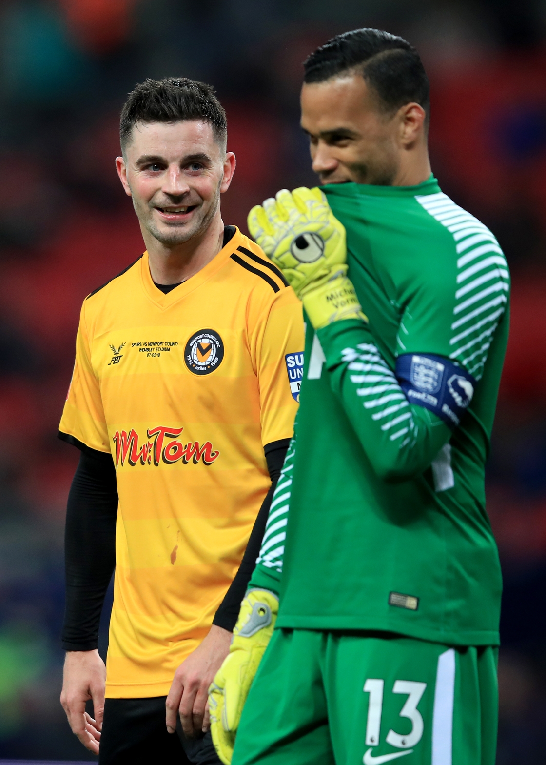 Tottenham goalkeeper Michel Vorm with Padraig Amond in 2018's fourth round replay