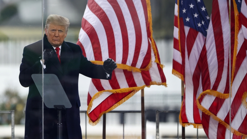 Donald Trump appeared to encourage supports to march on the US Capitol