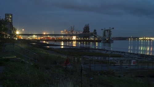 Tilbury Docks near Purfleet in England - the arrival point for a lorry trailer carrying the 39 smuggled migrants