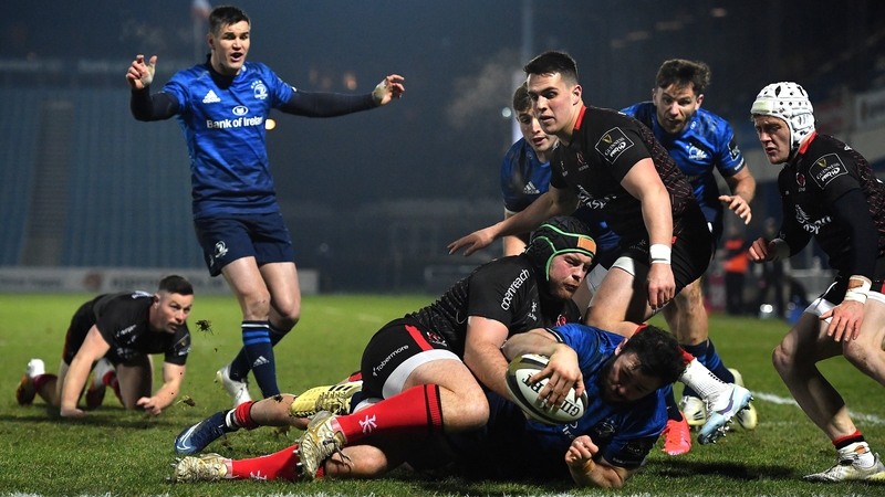 Robbie Henshaw gets over for Leinster's third try