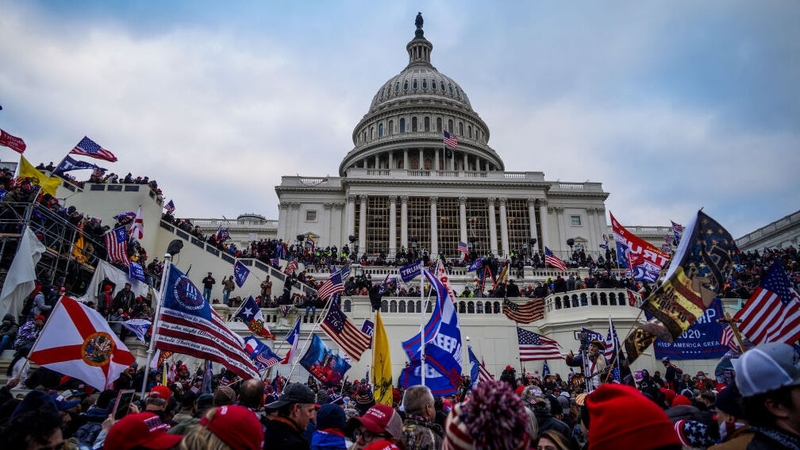 Trump supporters converged on the US Capitol building following a rally