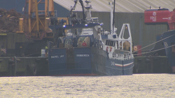 The Rachel Jay from Skibbereen, Co Cork, arrives into Lisahally, Co Derry