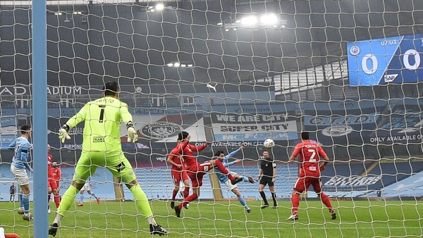 Bernardo Silva volleys home the opener