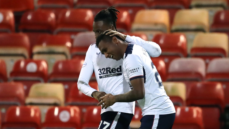 Morelos celebrates his second goal
