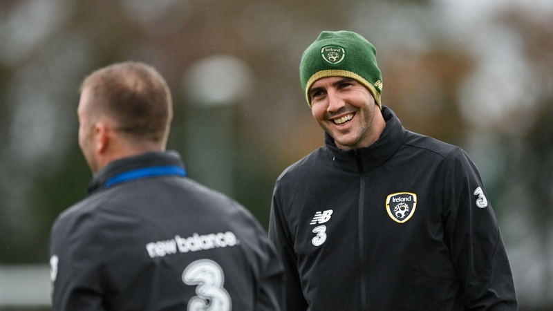 John O'Shea with the Ireland U21s in November