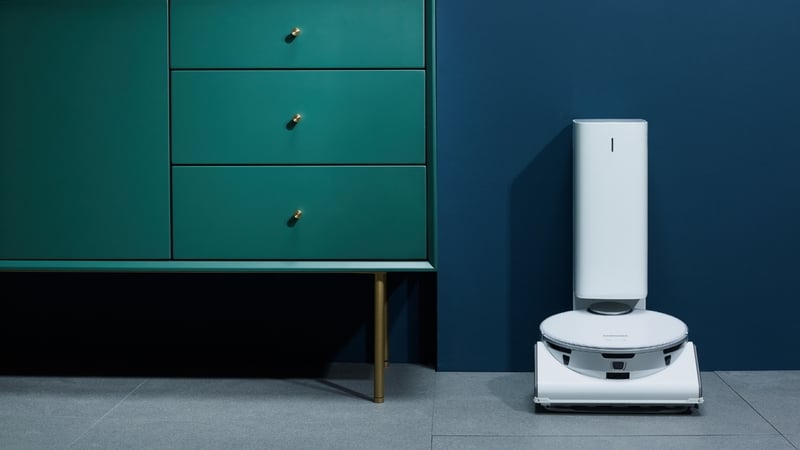 The JetBot 90 AI+ robot vacuum includes a camera as well as sensors to navigate around the home