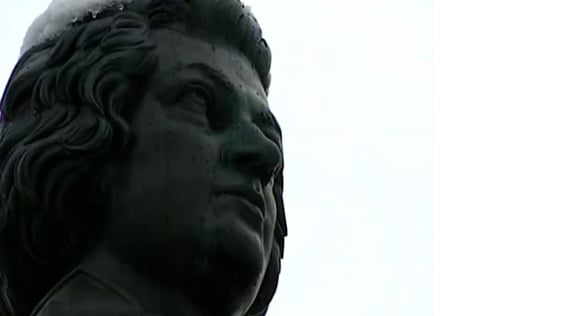 Mozart statue in Salzburg, Austria (2006)