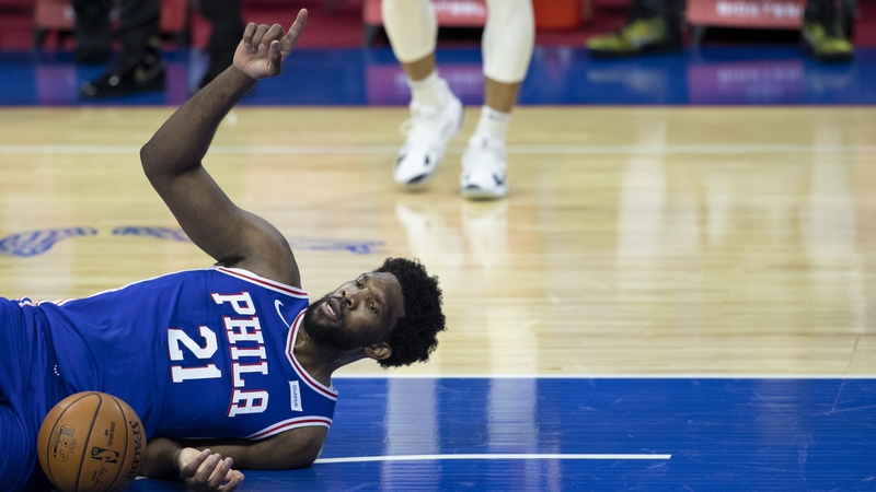 Joel Embiid in action against Miami