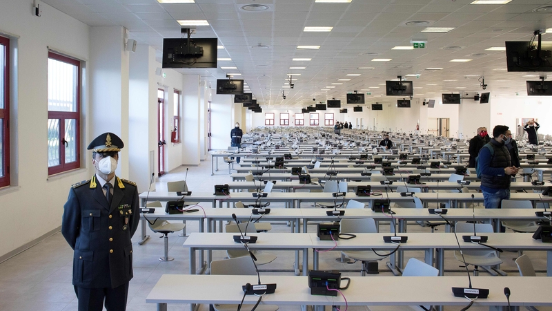 The trial is being held in a converted call centre in the Calabrian city of Lamezia Terme