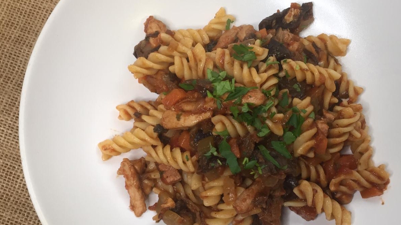 Eunice Power's pasta with porcini chicken sauce