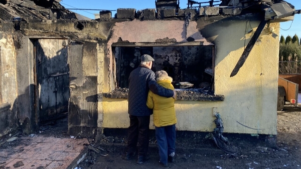 Pat and Attracta Murray's house was badly damaged after a fire broke out in the hot press