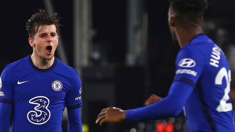 Mason Mount celebrates his late winner with Callum Hudson-Odoi