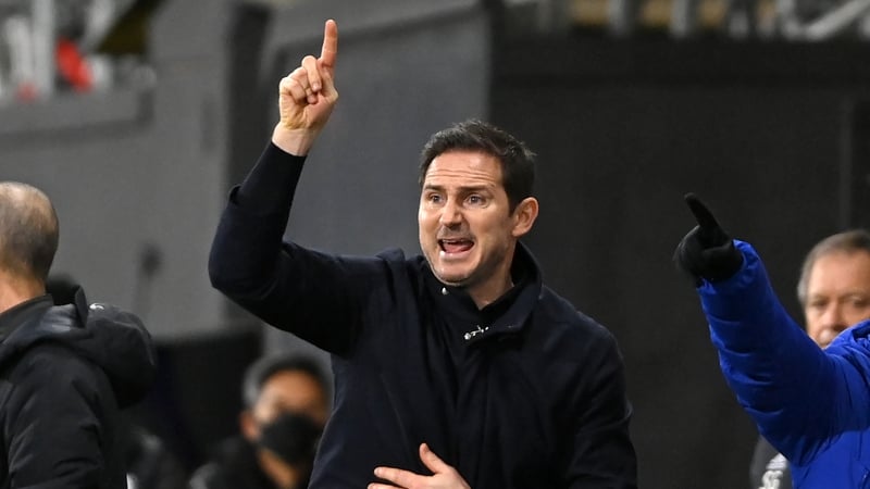 Frank Lampard gestures on the touchline