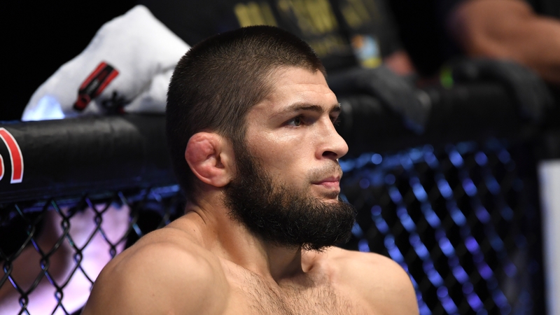 Khabib Nurmagomedov during his last fight in October 2020