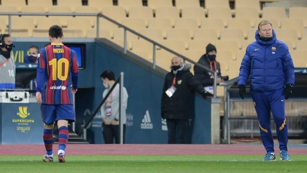 Lionel Messi received his marching orders in the 120th minute of Sunday's match at Estadio La Cartuja