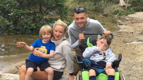 Kiara-Jane and Ian Murray with their children Maximus (seven) and Bastian (five)