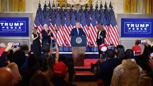 In the early hours of 4 November 2020, Donald Trump refused to admit defeat to Joe Biden - in the days and weeks that followed he spread baseless conspiracy theories about election fraud, and claimed that he won the vote by a landslide