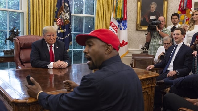 A number of celebrities were strong supporters of Trump - here he speaks to Kanye West in the Oval Office in October 2018