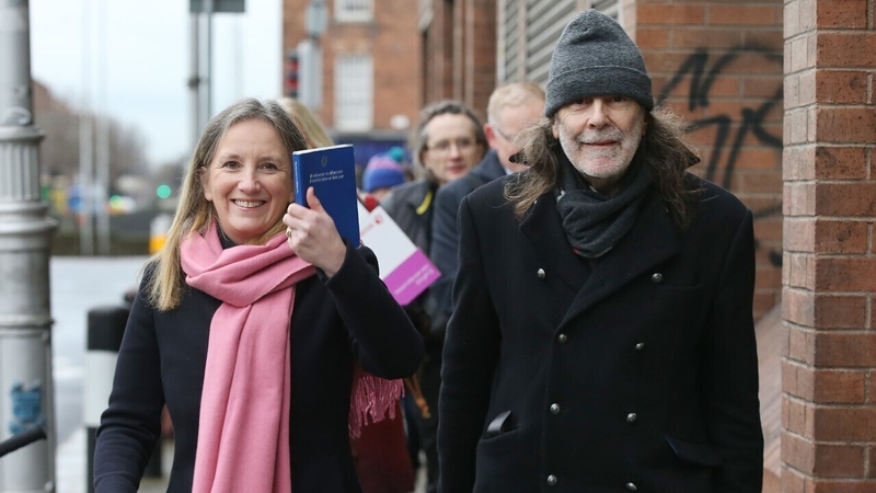 Gemma O'Doherty and John Waters outside the Court of Appeal (Pic: RollingNews.ie)